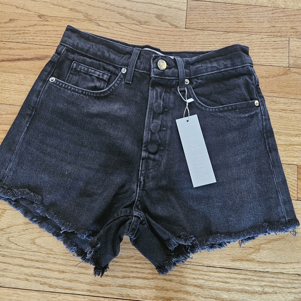 EB Denim Womens Size 24 Perfect Denim Shorts Black Fox